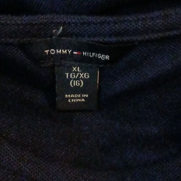Tommy Hilfiger Girls Size 16 Dress Navy Blue White Stripe Fit Flare Nautical - Picture 6 of 7